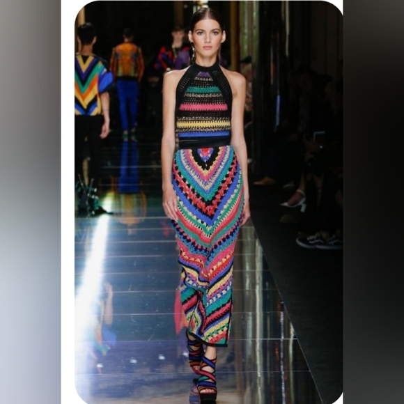 Boho Knit Maxi Skirt Retro Western Size XL - EUC! - Picture 14 of 14